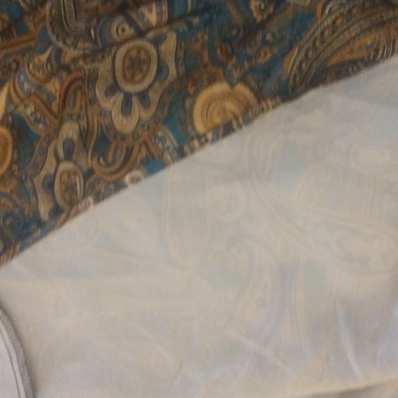 Fun Paisley Pattern A line skirt  37 inches long. Blue,, gold, orange and black. - Picture 5 of 5